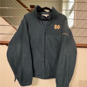 Columbia Navy Blue Notre Dame Men’s Fleece Jacket medium